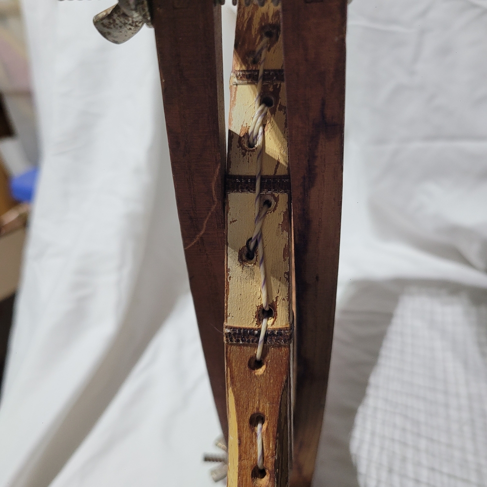 Vintage Wooden Sears Ladies Gold Trophy Tennis Racket with Press - Picture 8 of 9